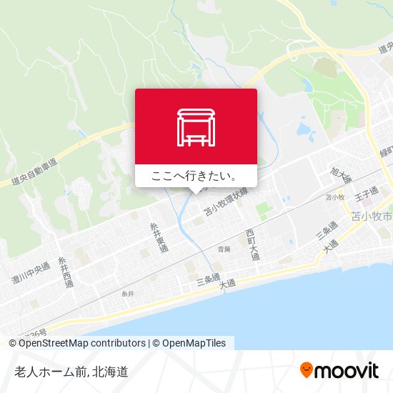 老人ホーム前地図