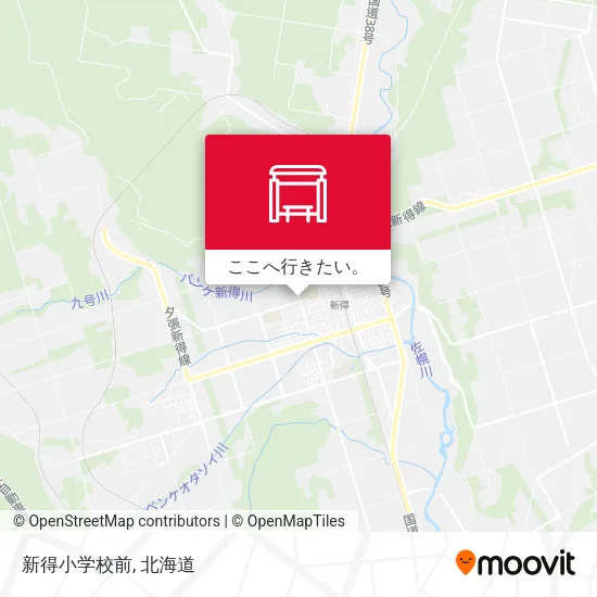新得小学校前地図