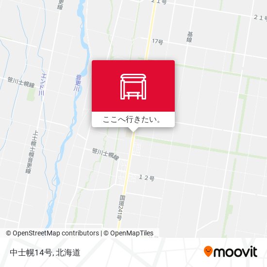 中士幌14号地図