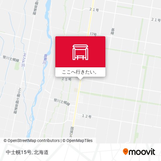 中士幌15号地図