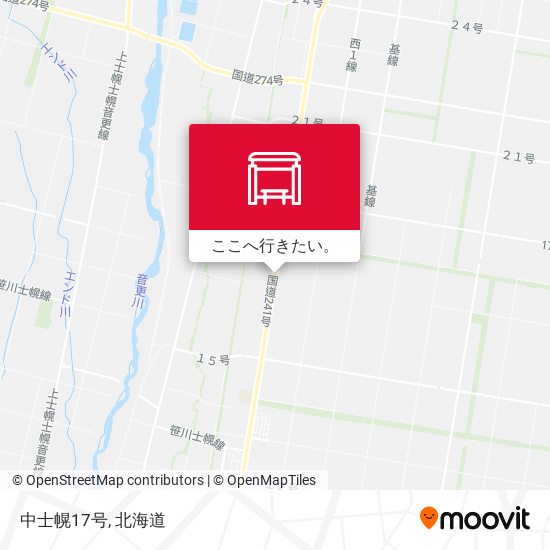 中士幌17号地図
