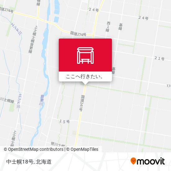 中士幌18号地図