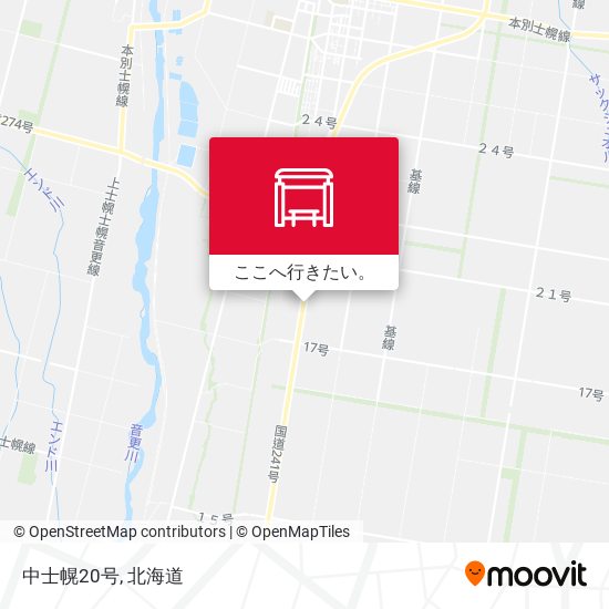 中士幌20号地図