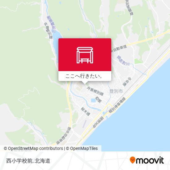 西小学校前地図