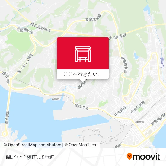 蘭北小学校前地図