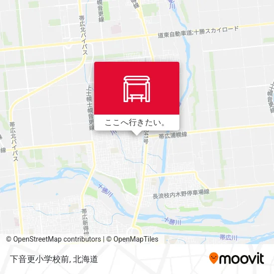 下音更小学校前地図