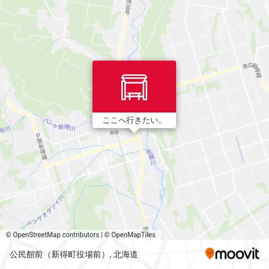 公民館前（新得町役場前）地図