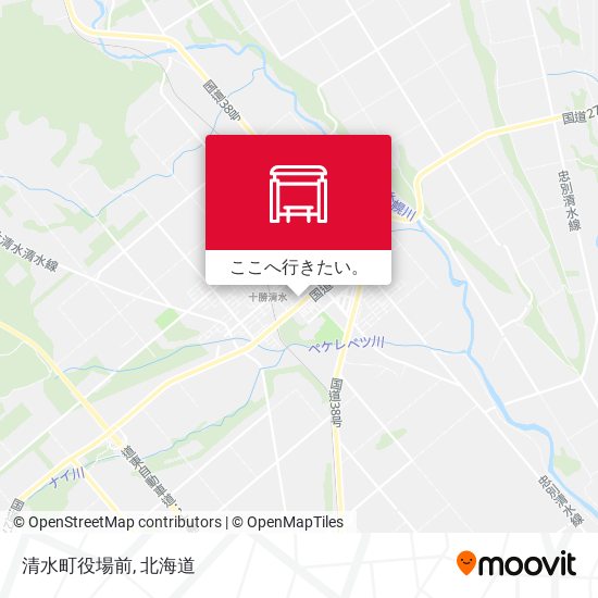 清水町役場前地図