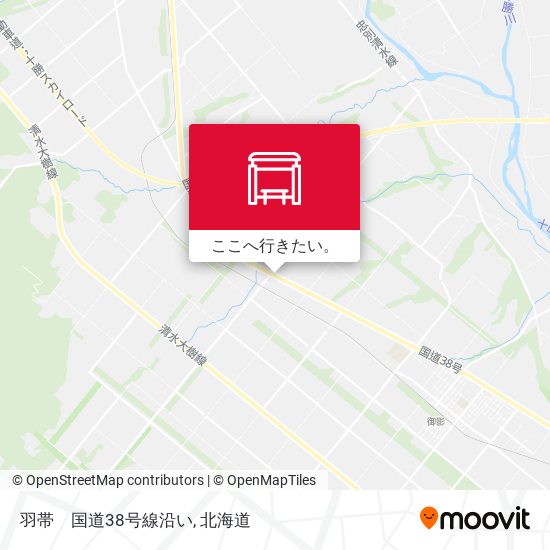 羽帯　国道38号線沿い地図