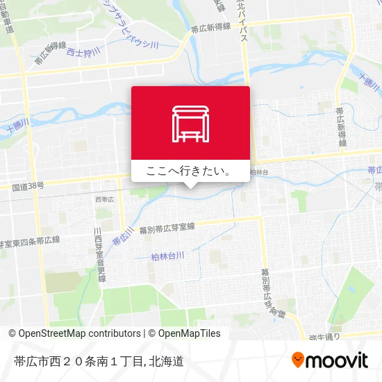 帯広市西２０条南１丁目地図