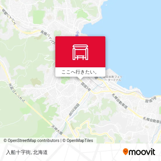 入船十字街地図