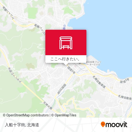 入船十字街地図