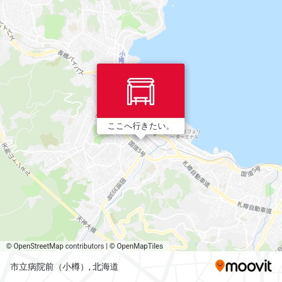 市立病院前（小樽）地図