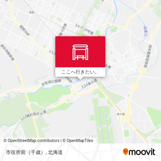 市役所前（千歳）地図