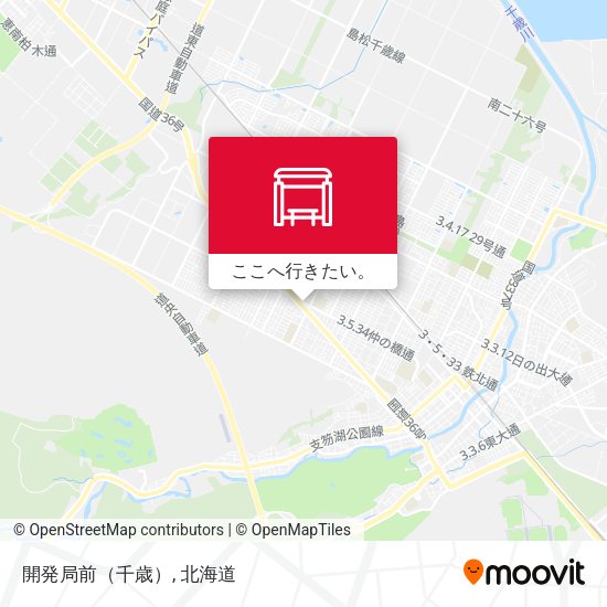 開発局前（千歳）地図