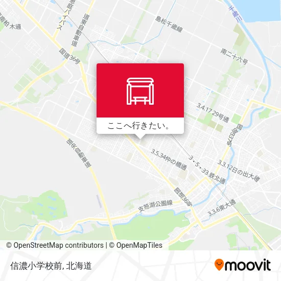 信濃小学校前地図