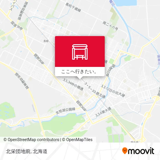 北栄団地前地図