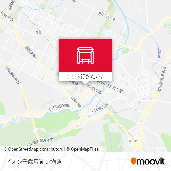イオン千歳店前地図