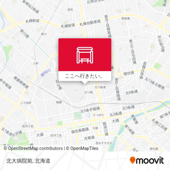 北大病院前地図
