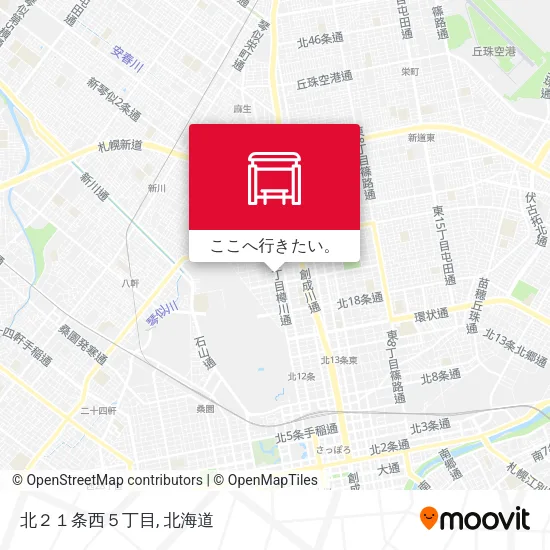 北２１条西５丁目地図