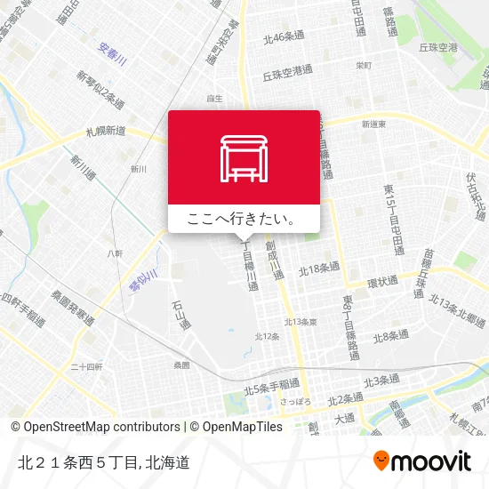 北２１条西５丁目地図