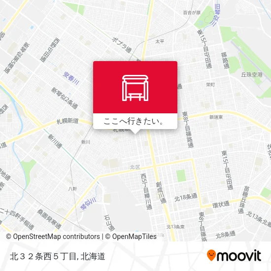北３２条西５丁目地図