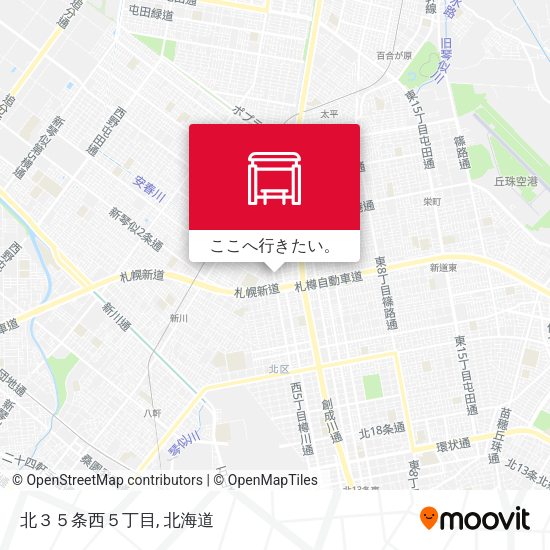 北３５条西５丁目地図