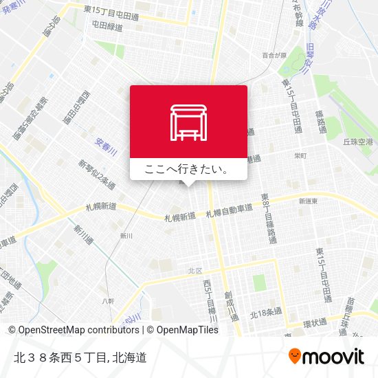 北３８条西５丁目地図