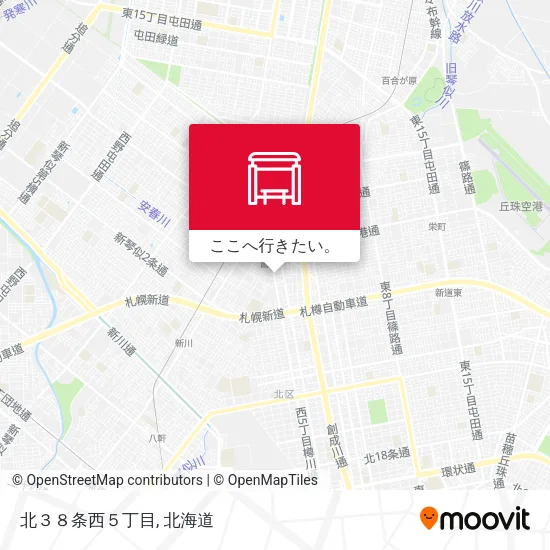 北３８条西５丁目地図