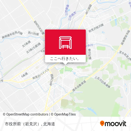 市役所前（岩見沢）地図