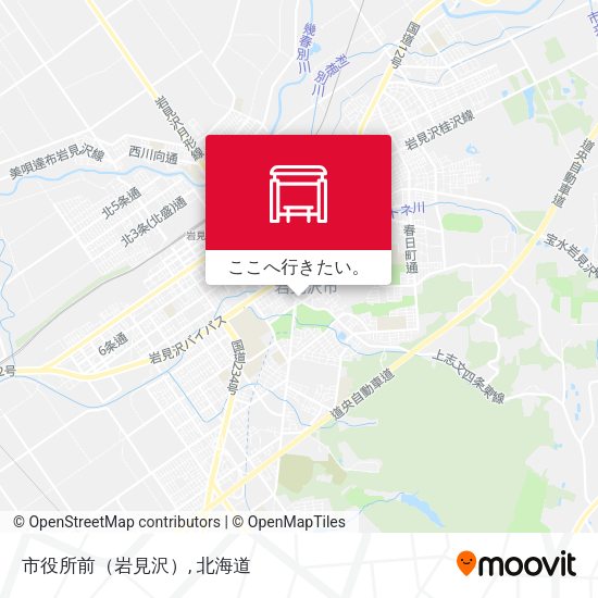 市役所前（岩見沢）地図