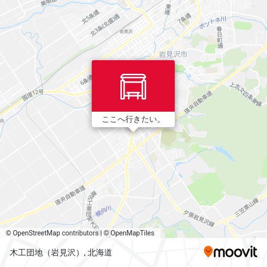 木工団地（岩見沢）地図