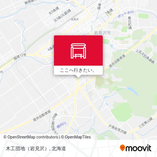 木工団地（岩見沢）地図
