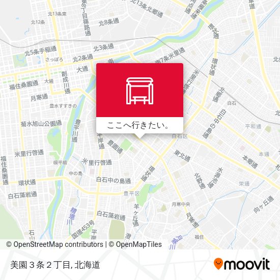 美園３条２丁目地図