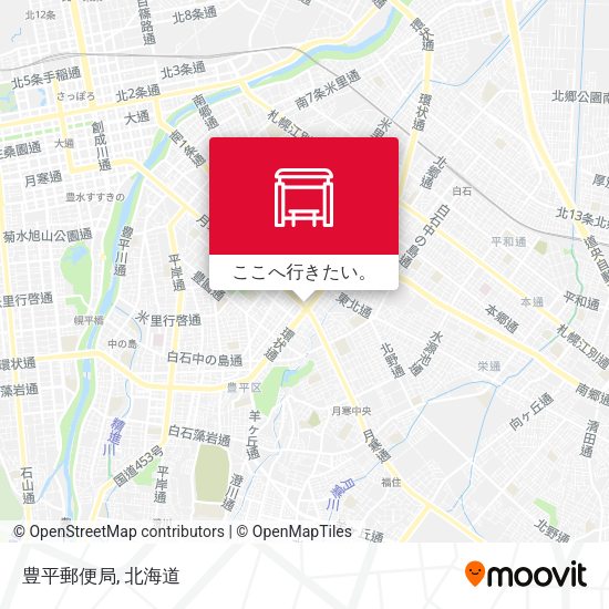 豊平郵便局地図