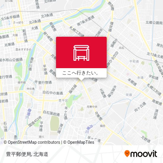 豊平郵便局地図