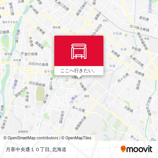月寒中央通１０丁目地図