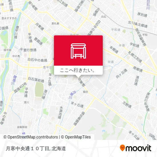 月寒中央通１０丁目地図
