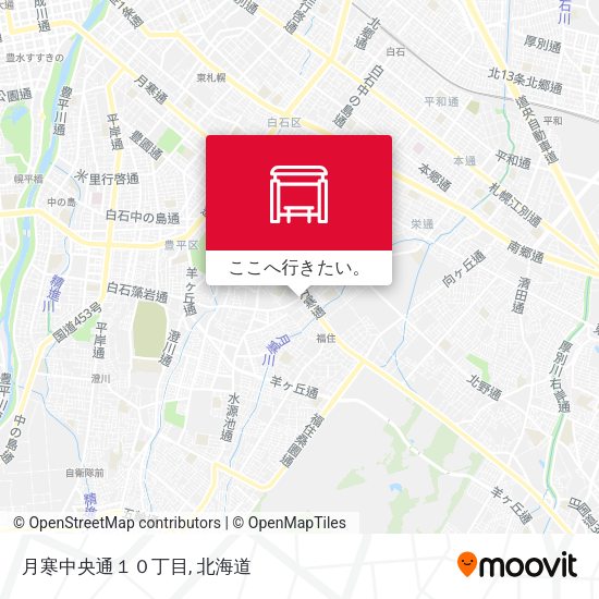 月寒中央通１０丁目地図