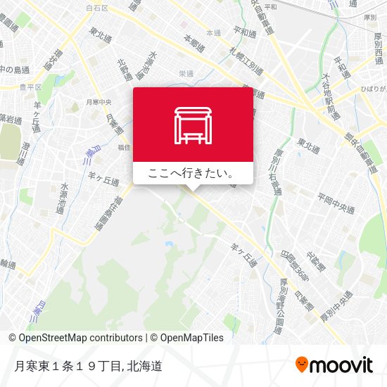 月寒東１条１９丁目地図