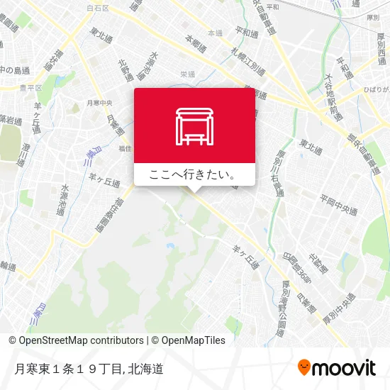 月寒東１条１９丁目地図