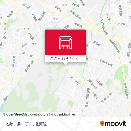 北野１条１丁目地図