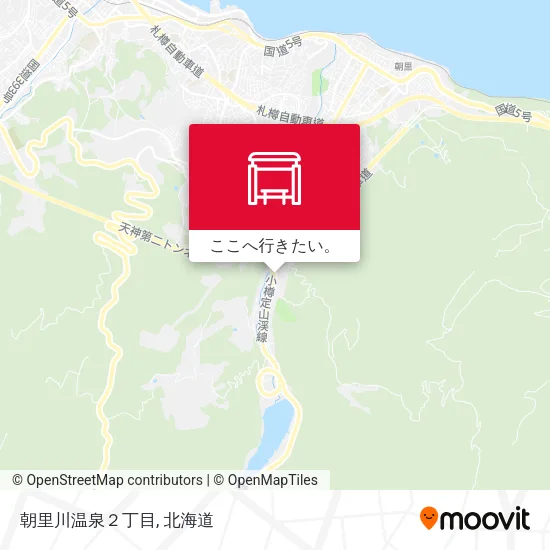 朝里川温泉２丁目地図