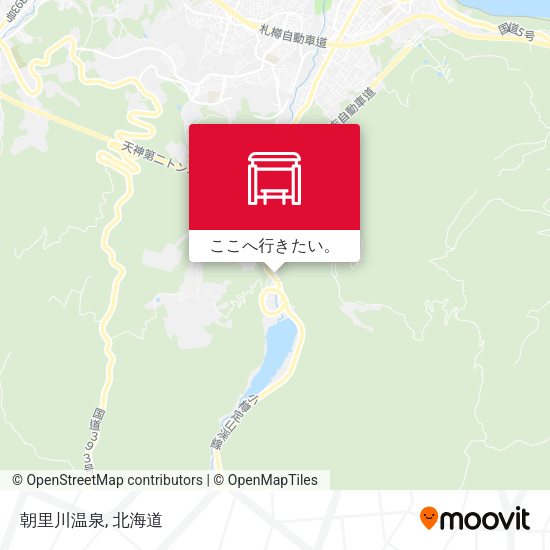 朝里川温泉地図