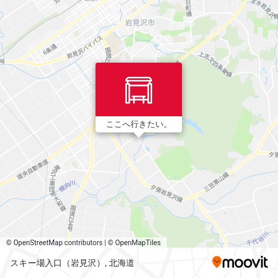 スキー場入口（岩見沢）地図