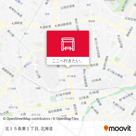 北１５条東１丁目地図