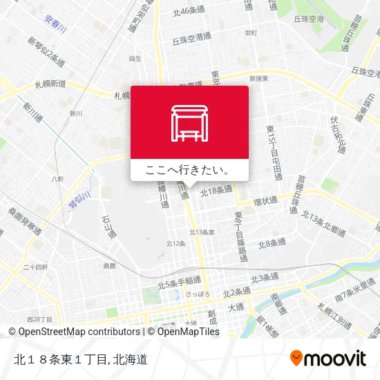 北１８条東１丁目地図