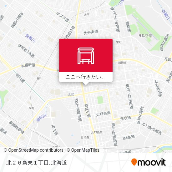 北２６条東１丁目地図