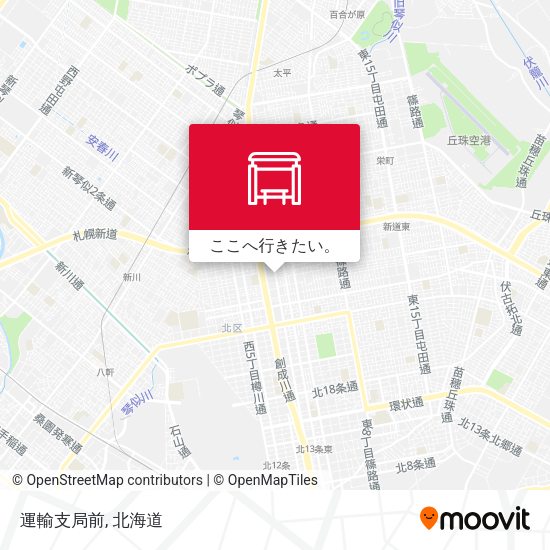 運輸支局前地図