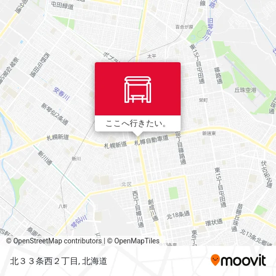 北３３条西２丁目地図